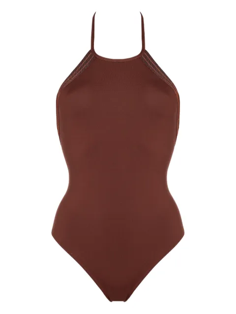 ERES Numéro halterneck swimsuit Brown 012519