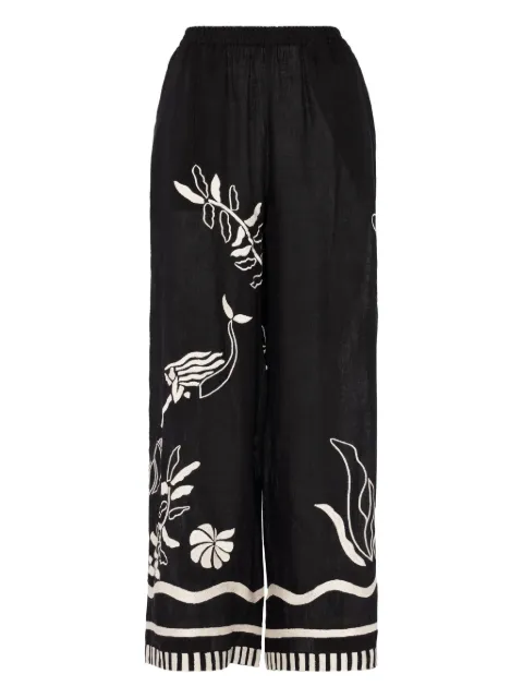 ERES Octopus wide-leg trousers Black 232520