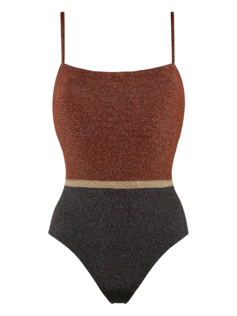 ERES Calanque lurex swimsuit Brown 012525