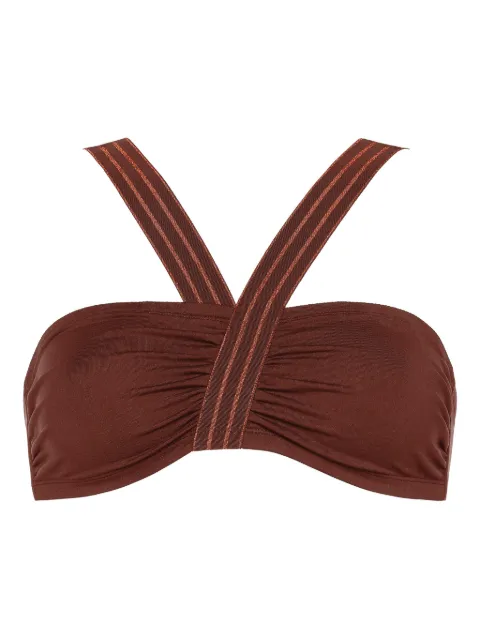 ERES Rendez-vous ruched strap bikini top Brown 032512