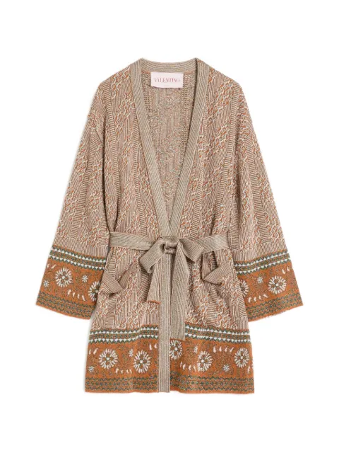 Valentino Garavani jacquard-pattern coat Neutrals BKA11I99E