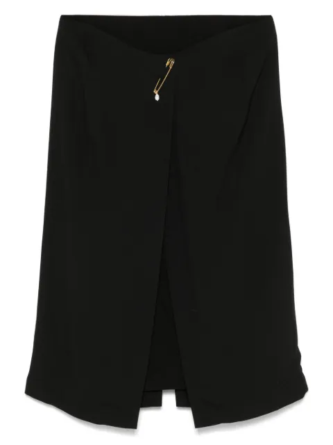 Carven safety pin-detail midi skirt Black 6251K2124201381