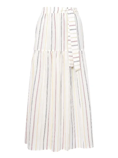 ERES Brillante striped tiered maxi skirt White 242506