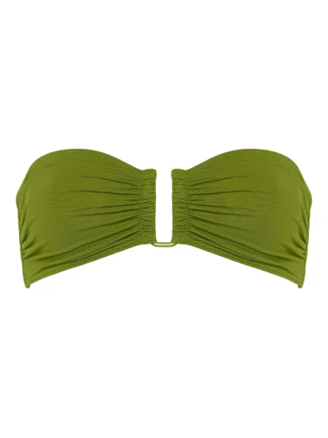 ERES Show ruched bandeau bikini top Green 031404