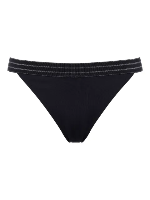 ERES Rayonnant striped-waistband bikini bottoms Black 042511