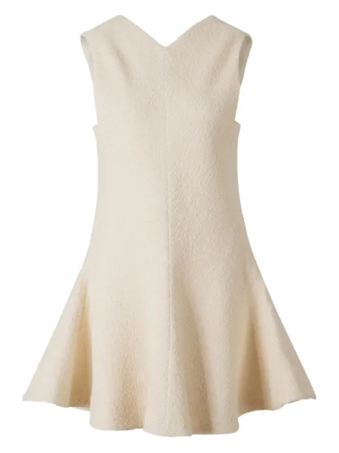 KHAITE V-back flared skater dress Neutrals 5489216
