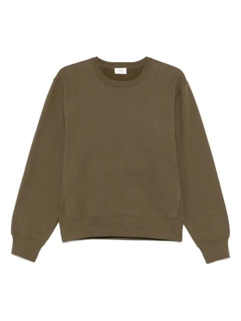 Saint Laurent Cassandre-embroidered sweatshirt Green 823184Y36SW3050