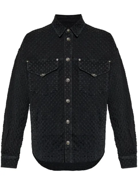 Versace Jeans Couture denim shirt jacket Black 78GAS454DW060AG1