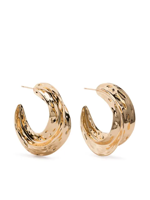 Self-Portrait sculpted hoop earrings Gold SS25606EGD