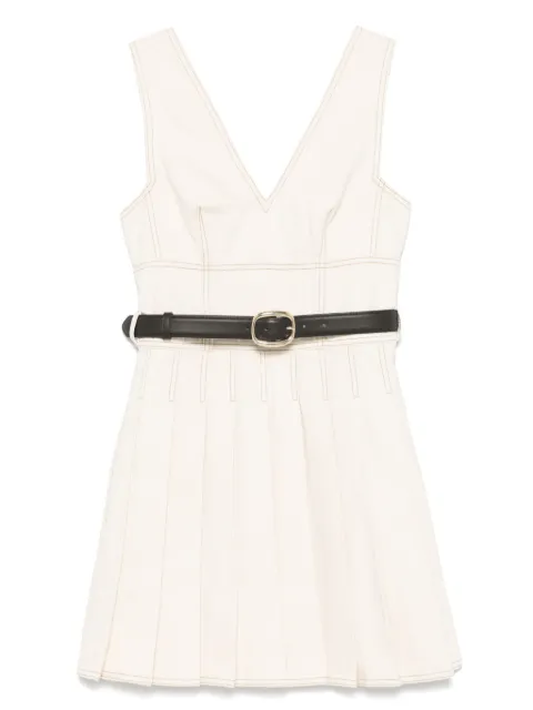 Self-Portrait denim mini dress Neutrals SS25807SAC