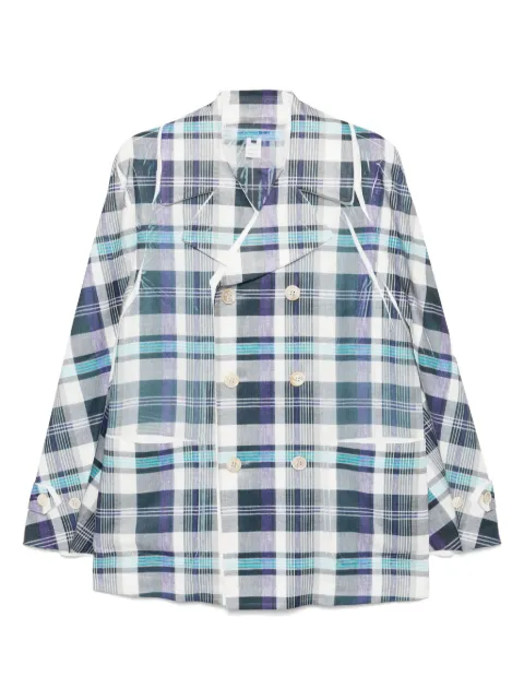 Comme Des Garçons Shirt checked double-breasted button blazer FOC501
