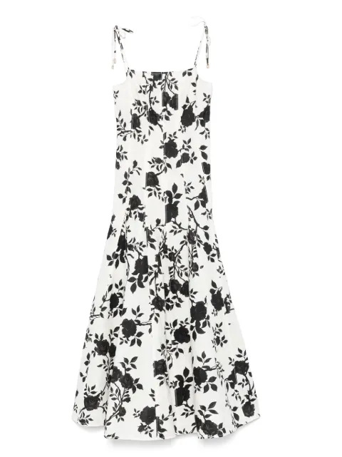 Self-Portrait floral-print midi dress Neutrals SS25109MC