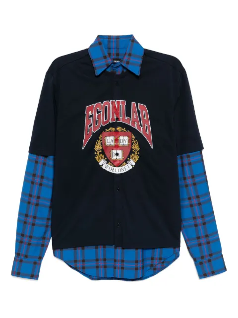 EGONlab. T-shirt shirt Blue SS25SH004