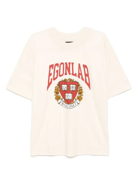 EGONlab. logo-print cotton t-shirt Neutrals SS25TE003