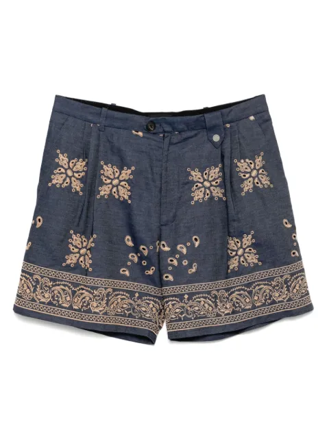 EGONlab. embroidered lace shorts Neutrals SS25SHORT003