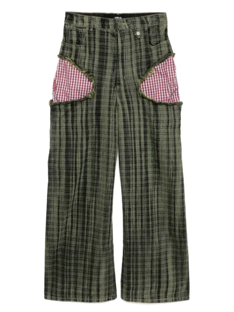EGONlab. distressed denim jeans Green SS25DN002