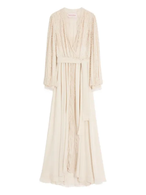 Valentino Garavani georgette long dress Neutrals BVDKX793M