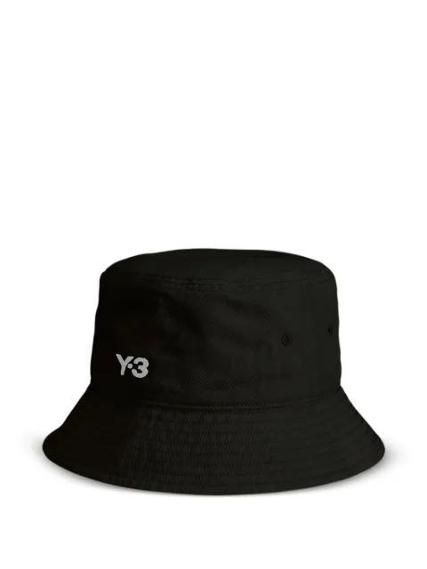 Y-3 logo-embroidered bucket hat Black IX7000