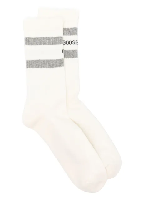Golden Goose cotton socks with distressed finishes Neutrals GUP00883P000487