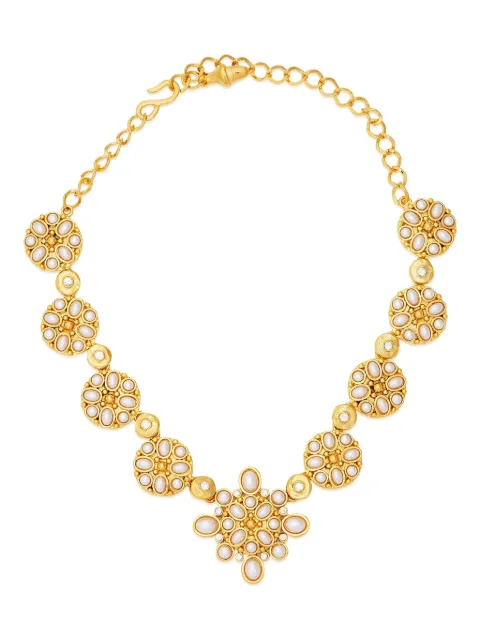 Kenneth Jay Lane Pearl Cabochon necklace Gold 8093NP
