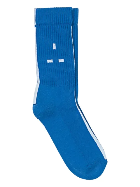 MAINS logo-jacquard socks Blue SO01BLUBLUEWHITELOGO