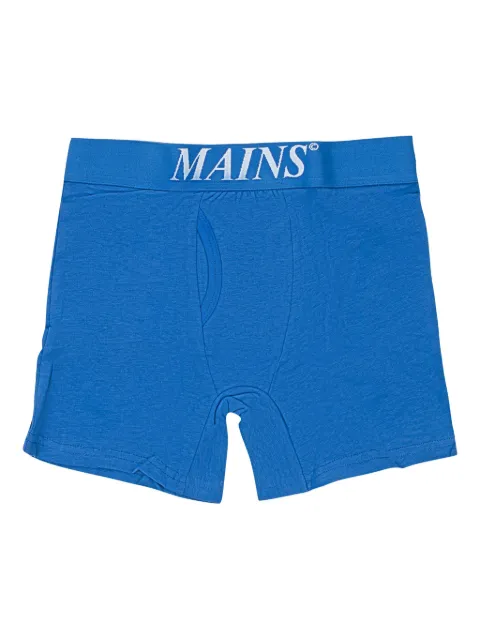 MAINS logo-waistband boxers Blue BO01BLUBLUEWHITELOGO