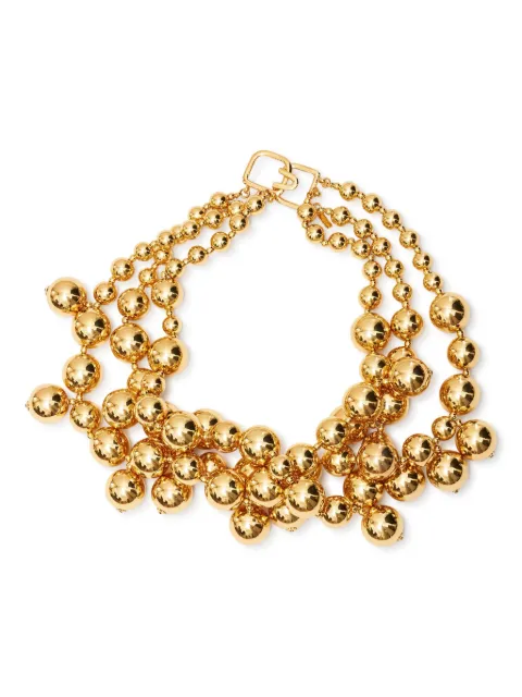 Kenneth Jay Lane bead-embellished necklace Gold 5081NPG