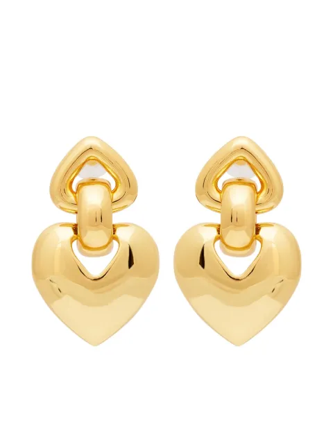 Kenneth Jay Lane heart-motif earrings Gold 9104EGP