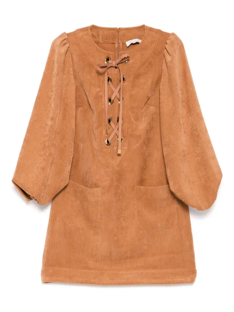 ZIMMERMANN Illuminate cord dress Brown 3851DS251