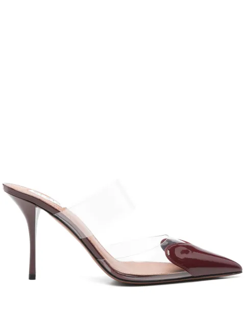 Alaïa 90mm Coeur heeled mules Red AA3M053CK150