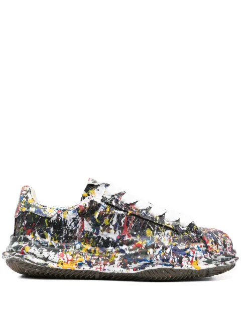 Maison MIHARA YASUHIRO paint-splatter sneakers Black A14FW738
