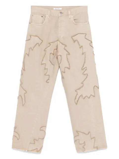 Sunflower logo-patch jeans Neutrals 5129WIDETWISTPATCH