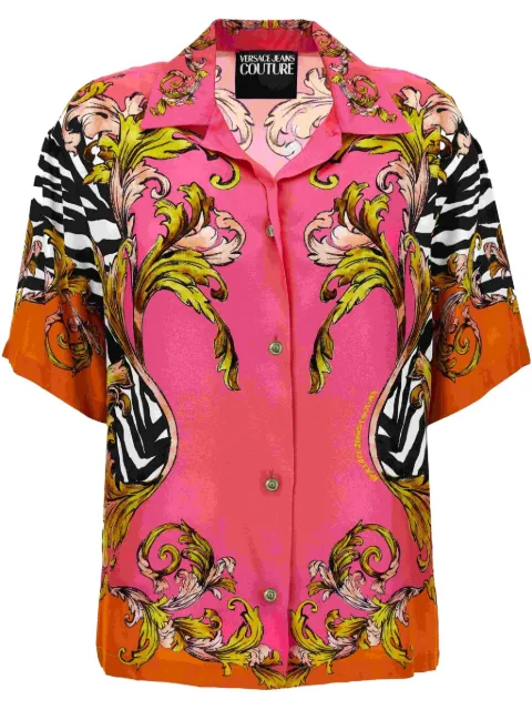 Versace Jeans Couture Barocco-print shirt Pink 78HAL2P9NS646