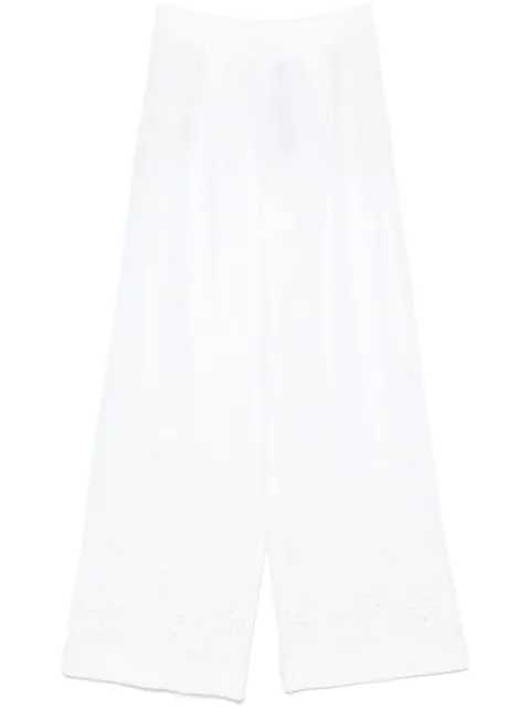 Ermanno Scervino embroidered trousers White D464P302NZR