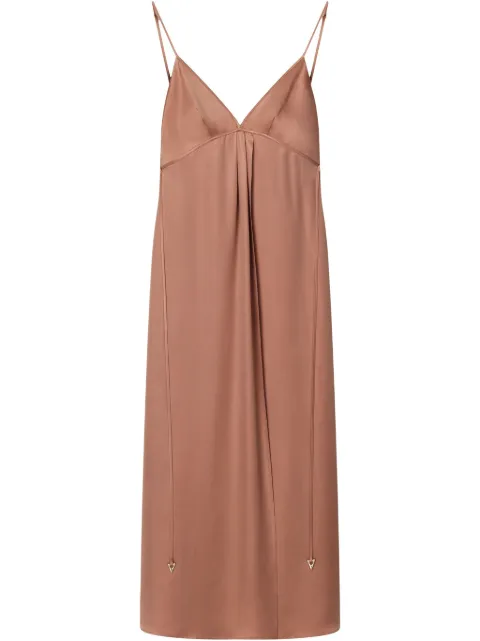 AERON Felicita midi dress Pink FELICITASILKMONOPALEROSE