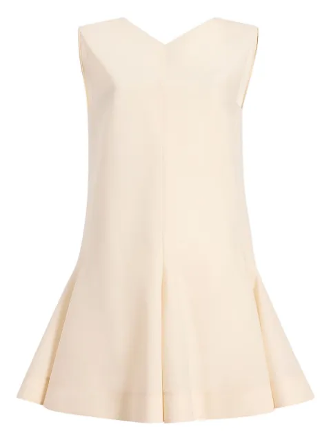 KHAITE Mel V-neck sleeveless mini dress Neutrals 5489385121