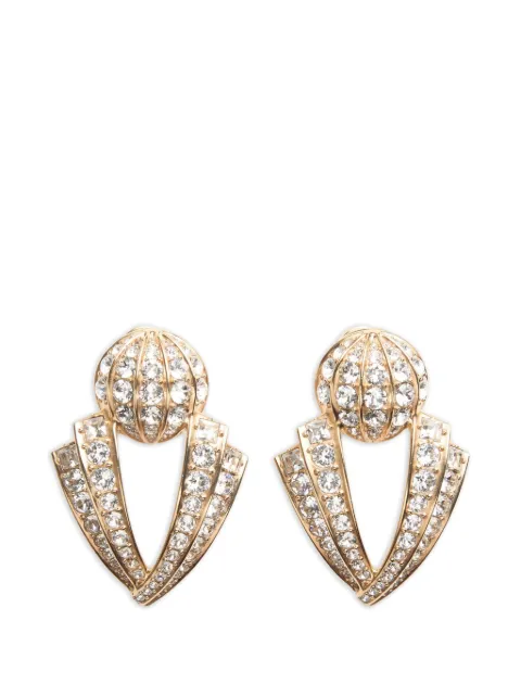 Valentino Garavani Poetique Des Gouttes metal and Swarovski® crystal earrings Gold WJ0Y95YCW