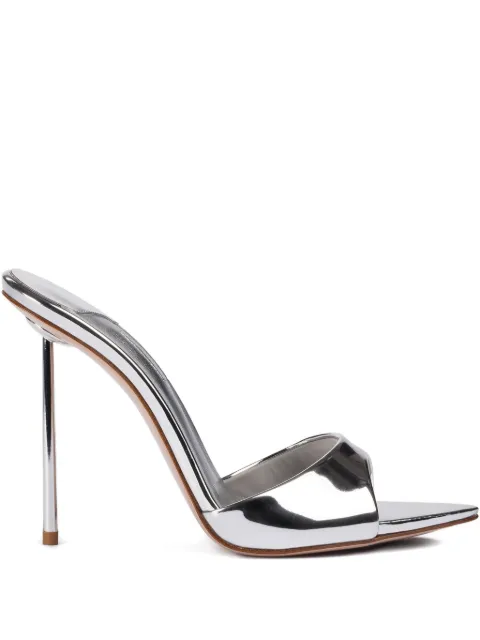 Le Silla 80mm Bella metallic sandals Silver 6622C100BXPPMRA