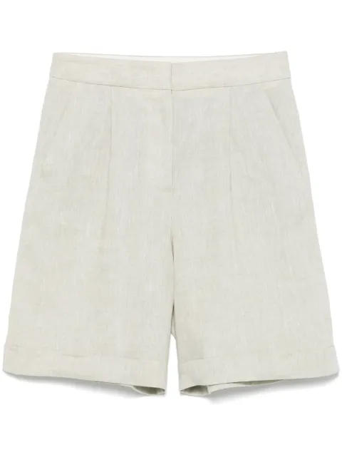 Peserico linen shorts Green P04083Z02629935