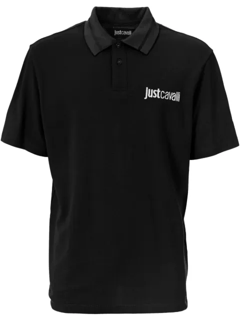 Just Cavalli logo-embroidered polo shirt Black 78OAGT15CJ506