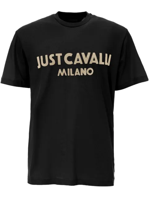 Just Cavalli logo-print T-shirt Black 78OAHT06CJ500