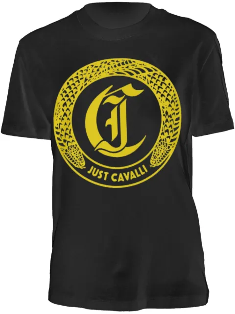 Just Cavalli logo-print T-shirt Black 78PAHT01CJ500
