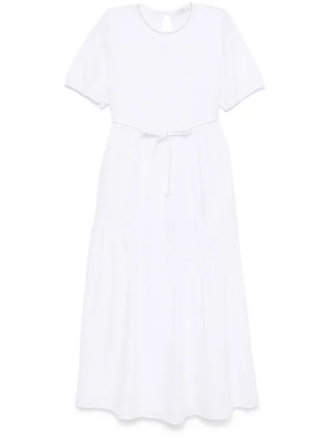 Peserico bead-detail midi dress White S02163A02600900