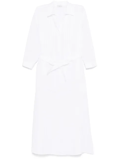 Peserico pintuck-detail midi dress White S02171A02600900