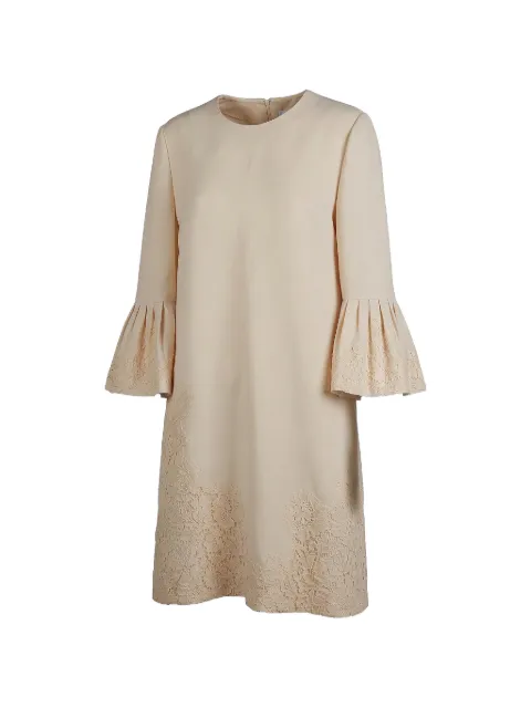 Valentino Garavani lace bell-sleeve mini dress Neutrals BVASC0360