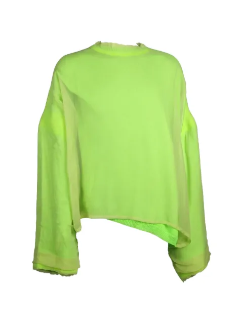 Valentino Garavani layered-effect round-neck sweater Yellow VKC20E8F3