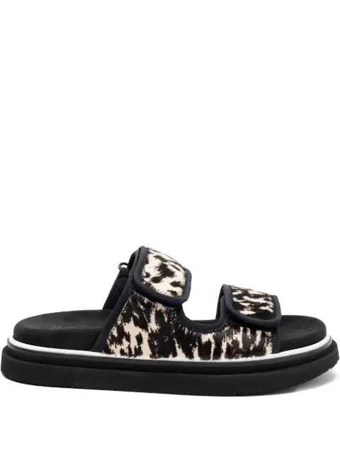 Hogan double-strap flat sandals Black HXW5670DQ80PCN