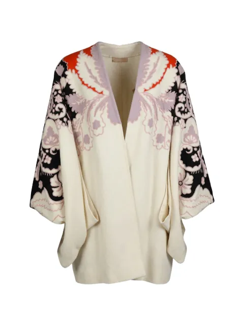 Valentino Garavani floral-print cape Neutrals BCG2504NP