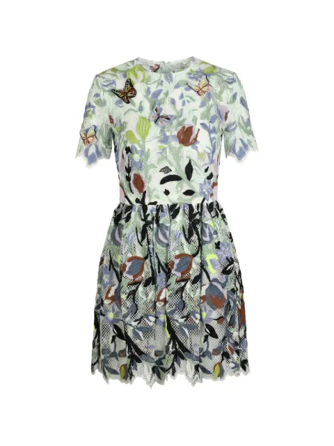 Valentino Garavani floral butterfly mini dress White BVAXL172E