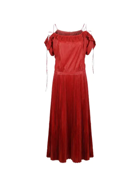 Valentino Garavani pleated midi dress Red BND03B1MA